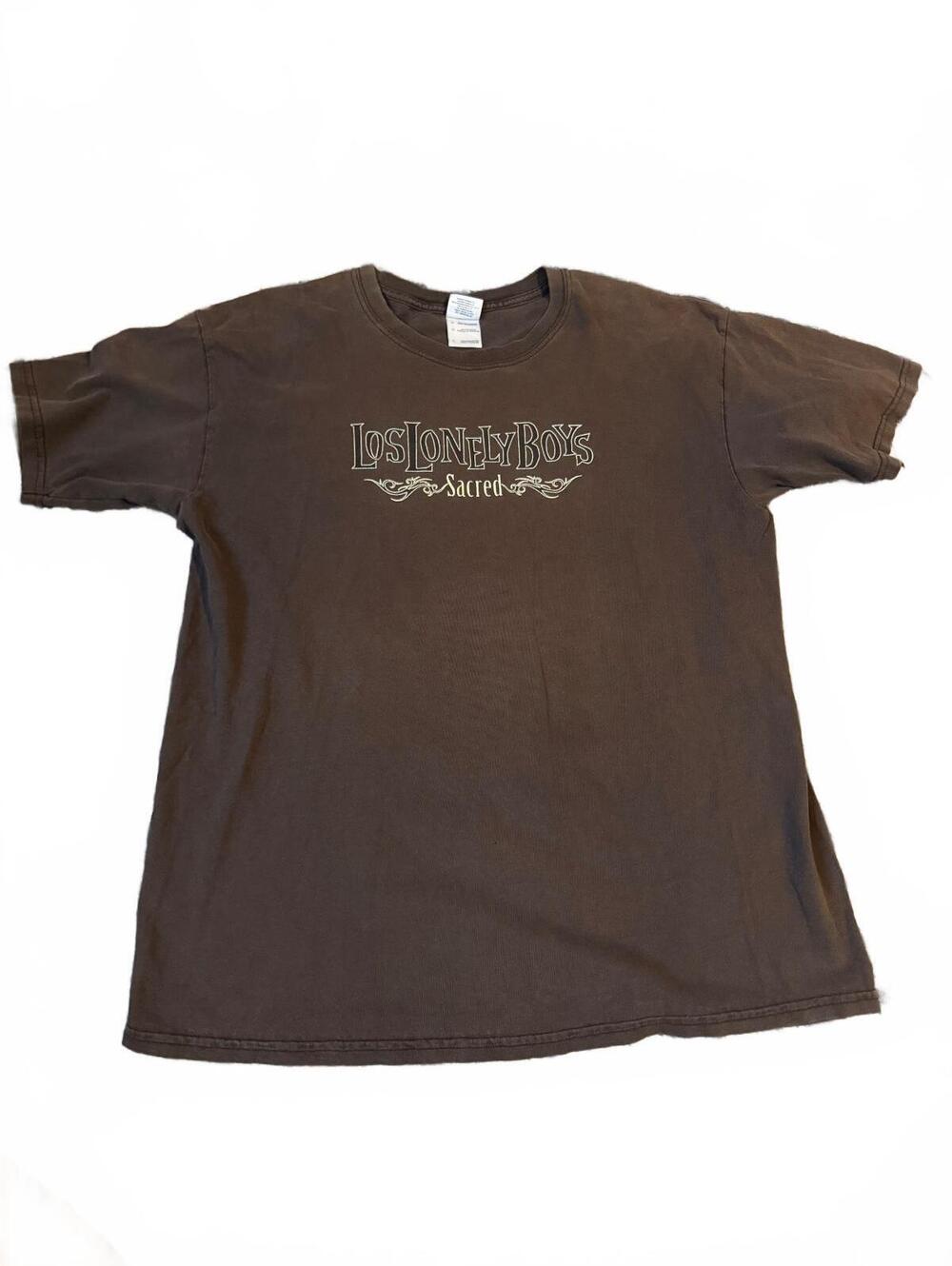 Vintage 2006 Large Los Lonely Boys Sacred Album Brown Band T-Shirt Gildan